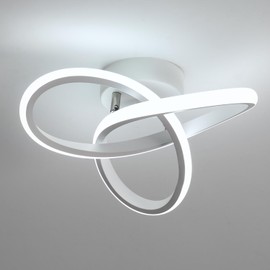 Goeco Modern LED Ceiling Light, 22 W 2500 LM White Ceiling Light, LED Ceiling Light for Hallway, Kitchen, Balcony, Cool White 6500 K