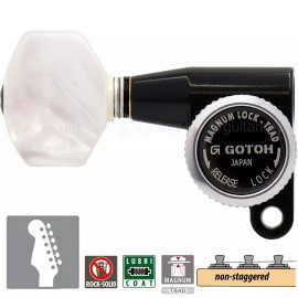 GOTOH NEW Gotoh SG360-P7 MGT 6 In-Line Non-Staggered Locking Mini LEFT-HANDED - BLACK