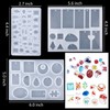 83pcs/set Silicone Jewelrys Making Molds Handcraft Casting Diamonds Pendant Mold