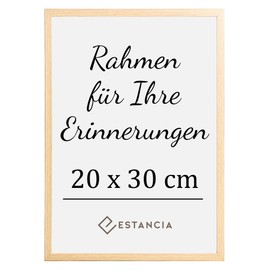 Estancia Black Picture Frame, 20 x 30 cm, with Shatterproof Acrylic Glass, Wooden Photo Frame