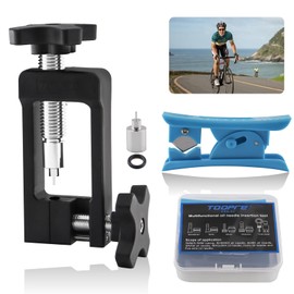 BEASAFY Needle Driver Insertion Tool, Bicycle Hydraulic Hose Tool, Bicycle Oil Needle Insertion Tool with Hydraulic Hose Cutter, for Mounting Needle Bars, Mountain Bike, Road Bicycle
