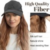 SEGO Baseball Cap with Hair Extensions for Women Heat Resistant