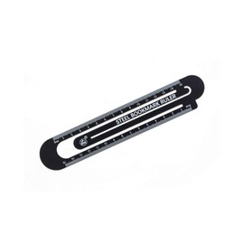 Multifunctional Metal Bookmark and 15cm Ruler Straight Ruler Measuring Tool Classic Black and White Pack of 2
