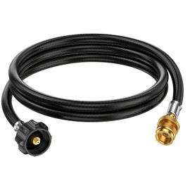 6 Feet Propane Adapter Hose 1 lb to 20 lb Converter, 5-40 lb Tank Propane Hose Extension Replace Bulk Portable Connect 1 LB Appliance for Buddy Heater, Stove, Blackstone Griddle, Weber Q-Grill
