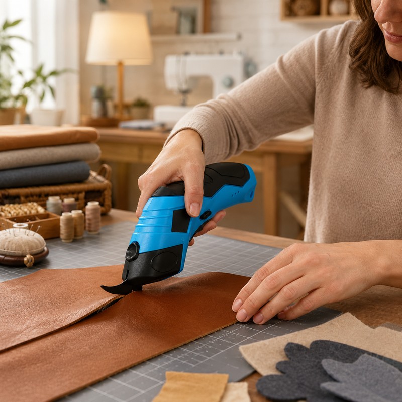 Cordless Electric Scissors – USB Rechargeable Handheld Fabric Cutter for