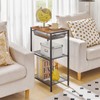 HOOBRO 28.7 Inch Tall Side Table, 3-Tier Industrial Telephone End