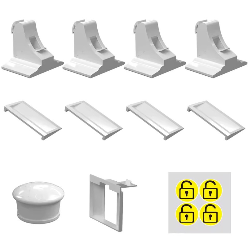 Invisible Magnetic Cabinet Safety Lock with Adhesive Mount & Key