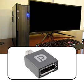eMagTech Mini DisplayPort Converter DP Female to Mini DP Male Adapter 8K 60Hz for Laptop Game Consoles 23 x 22 x 11 mm