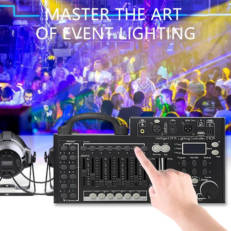 DMX Lighting Console, 240 Channels DMX 512 Controller for dj