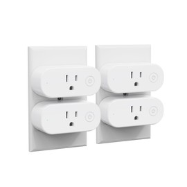 Loocam Smart Plug Compatible with Alexa Mini, Smart Home Wi-Fi Outlet, No Hub Required, Timer Function, App Control, 2.4G WiFi Only, 4 Pack, White