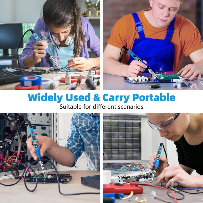 Soldering Iron Kit, 80W 110V LCD Digital Solder Iron Pen