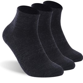 Athletic Ankle Socks, RTZAT Men's Women's 90% Merino Wool Thin Ultra-Light Running Moisture Wicking Socks, 3 Pairs