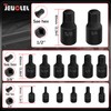 JEUCLEL 14Pcs Impact Grade Allen Bit Socket Set, SAE Hex