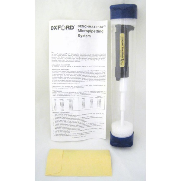 Oxford NEW 3uL FIXED VOLUME PIPETTE Oxford BenchMate SV Precision