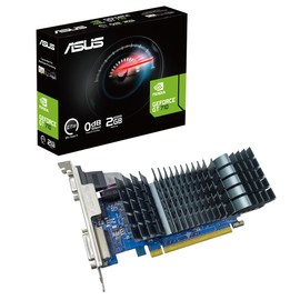 ASUS GeForce GT 710 2GB GDDR5 EVO Low-Profile Graphics Card (Nvidia GeForce GT710, for Quiet HTPC Buildings, Supports 3 Monitors, PCIe 2.0, HDMI 1.4b, GT710-SL-2GD5-BRK-EVO)