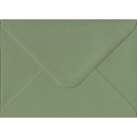5" x 7" (133x184mm) Coloured Envelopes for Greeting Cards Wedding Invitations & Crafts Pack of 10 (Olive Green)