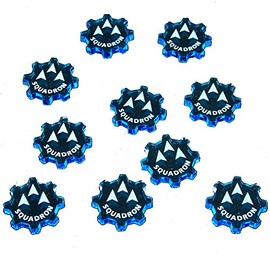 LITKO Armada Tokens | Compatible with Star Wars: Armada | Defense | Objective | Command | 10 Pack (Squadron, Fluorescent Blue)