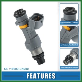 Motoforti Fuel Injector No.16600EN200 for NISSAN Qashqai 2.0 07-13 for NISSAN X-Trail (T31) 2.0 07-13 (Pack of 4) Long-lasting