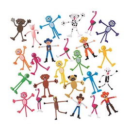 Mega Bendable Toy Bulk Assortment | 100 Pieces | Favors, Giveaways, Rewards, Gifts, Takeaways, Kid's Birthday, Animal Theme, Vacation Bible School, Christmas, Easter