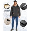 Flygo Hoodies for Men Zip Up Winter Fleece Sherpa Lined