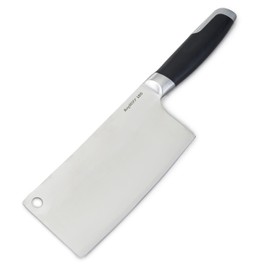 Berghoff Graphite 7in Forged Stainless Steel Cleaver with PP Safe Grip Handle for Chopping Cutting Slicing, Black
