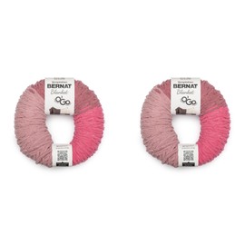 Bernat Blanket O'Go Foxglove Yarn - 2 Pack of 300g/10.5oz - Polyester - 6 Super Bulky - Knitting/Crochet