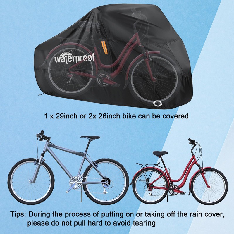 Famiredo Waterproof Bicycle Cover for 1 or 2 Bikes, 210T