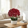 Dark Red Flowers 5PCS Artificial Orchids 41" Long for Tall