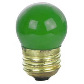 Sunlite 7.5S11/G Incandescent 7.5-Watt, Medium Based, S11 Indicator Colored Bulb, Green