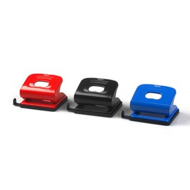 Koovi – Perforadora De Metal 2 Hoyos Mediana, Perfora 20 Hojas, perforadora metálica para hojas tamaño carta, uso escolar o de oficina, modelo 631