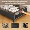KITHELP Under Bed Storage with Wheels,2 Pack Under Bed Shoe