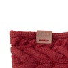 Aran Workshop Buttoned Knitted Style Cable Headband (Oxblood)
