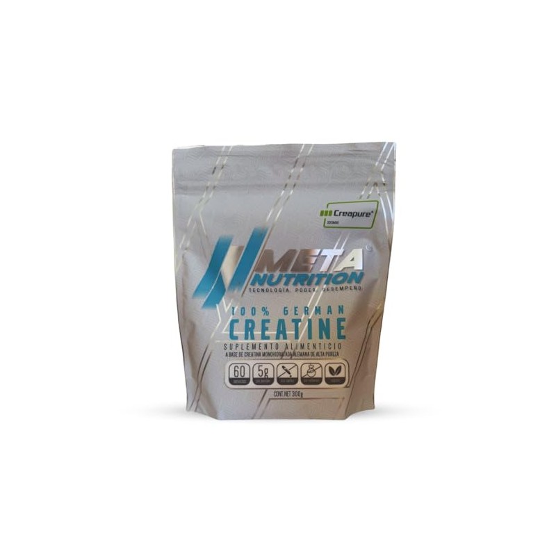 Meta Nutrition, Creatina Monohidratada Alemana Creapure®, 300g, 60 servicios