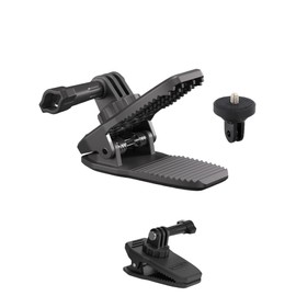 Action 5 Pro Sun Visor Clip & Magnetic Backpack Mount for Insta360 X4/X3, GoPro 13, Strong Clamp with 360° Adjustable Rotation, 1/4” Thread Adapter, Multi-Purpose Magnetic Mount