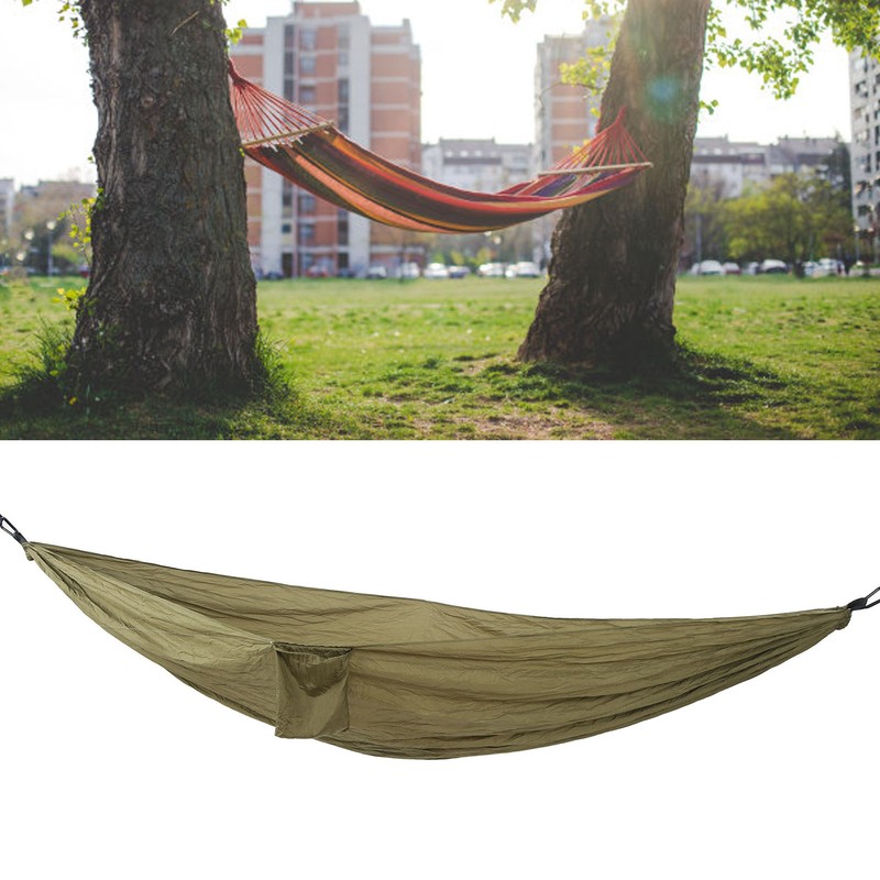 Double Hammock Lengthened Nylon 2 Person Hammock for Camping Backpacking