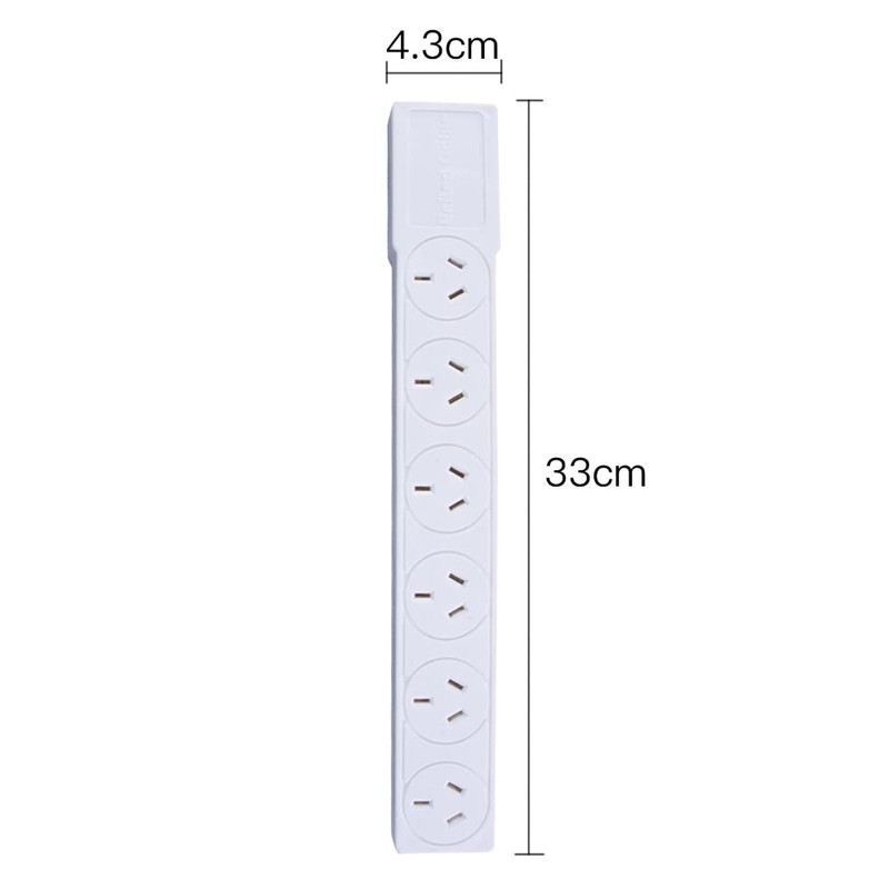 Socket Outlet PowerBoard 6 Way PowerPoint Plug 1M 240V 10AMP