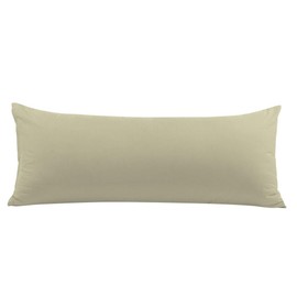PiccoCasa Pillow Cover Body Pillow Case Microfiber Long Large Life Size Body Pillow Case Hotel Quality Nordic Solid Color with Zipper 1 Piece Khaki 50*120cm