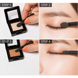 50PCS 4.5cm/1.8inch Disposable Double Sided Eye Shadow Brushes Sticks Latex Sponge Double-ended Cosmetic Makeup Eyeshadow Applicator Brush