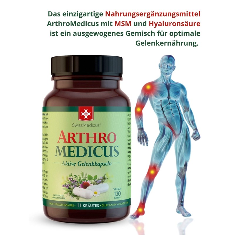 SwissMedicus ArthroMedicus Glucosamine & Chondroitin High Dose - 120 Capsules