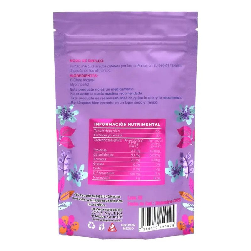 Myo & D-chiro Inositol Forher 40:1 100 Gramos Joy Natura