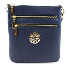 LeahWard Women's Cross Body Bag (Navy Cross Body)