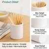 ROHIJALE 4Packs Mini White Ceramic Toothpick Holder Small Porcelain Toothpick