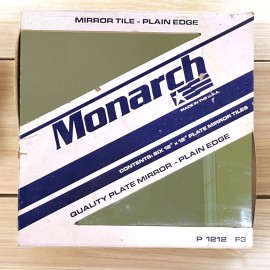 Monarch Mirror Wall Tiles Plain Edge 12” X 12” Box Of Six P 1212 F3**Read Desc**