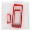 JUST CUTTERS Rectangle Shape Cutters | Set of 3 Plastic