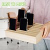 Lzttyee Wooden 36-Grid Cell Phones Storage Box Desktop Mobile Phone