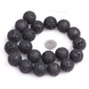 GEM-Inside Natural 20mm Black Lava Rock Round Gemstone Semi Precious