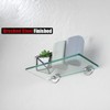 JQK Bathroom Glass Shelf, Tempered Glass Shower Storage 12 by