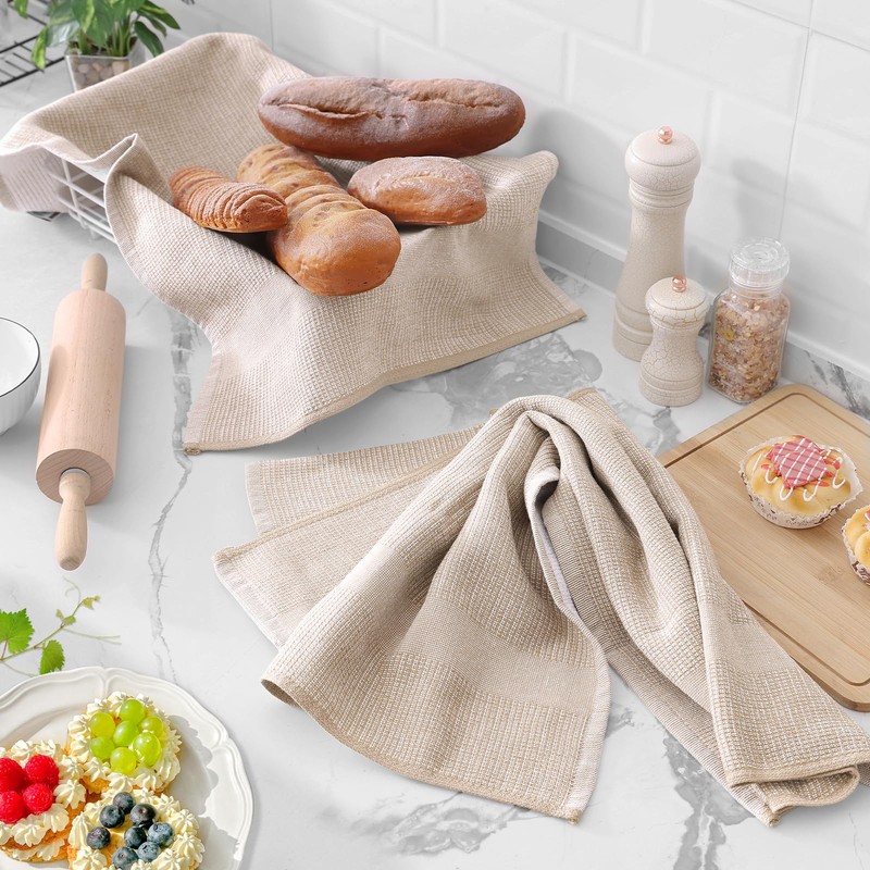 smiry Premium Kitchen Towels(18"x 28", 6 Pack), Large Cotton Dish