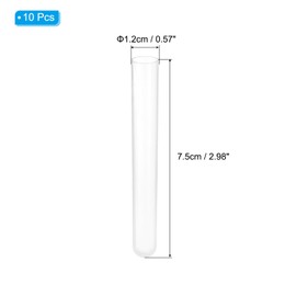 PATIKIL 0.5x3" Plastic Sewing Needle Storage Holder, 10 Pack Portable Embroidery Needle Pin Toothpick Storage Tubes Cases Box for Craft Knitting, Orange