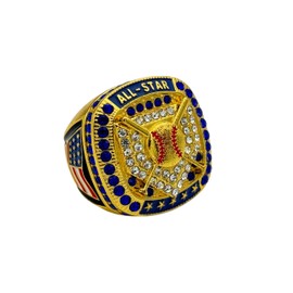 Discount Sports Rings All-Star Ring/Season Award/Team Awards/Assorted Colors/Premium Softball Baseball Ring, 9, Zinc